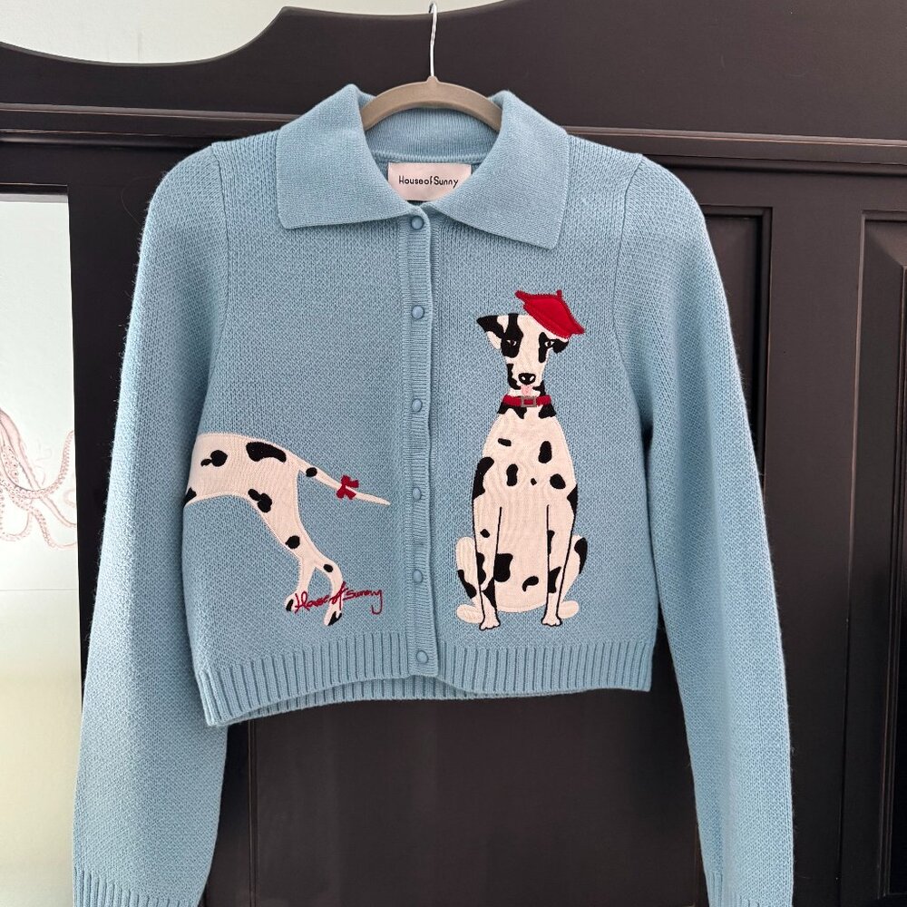 House of Sunny Cardigan Dog Applique Used Size 4 $60